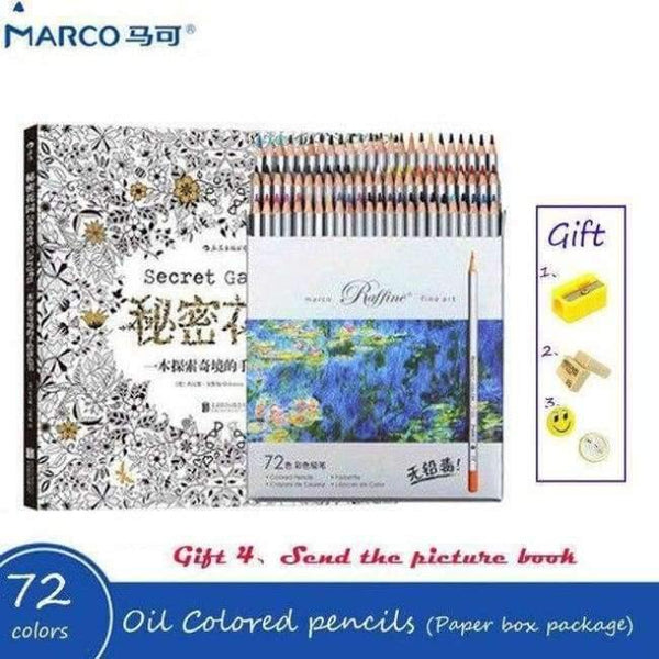 Planet Gates 72 colored 72pcs Colored Pencil Painting Set Raffine Pencils Non-toxic Lead-free Oily Color Pencil Writing Pen Office School Supplies