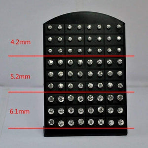 Planet Gates 720Pcs 10 Sets Women Zircon 316L Stainless Steel Stud Earrings For Woman Fashion Jewelry Wholesale Bulks Lots Hot Sale BL285