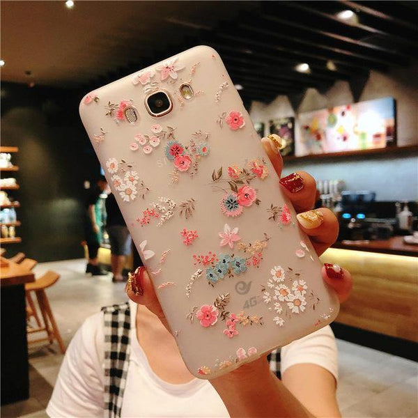 Planet Gates 7233 / For Galaxy S8 USLION Flower Phone Case For Samsung Galaxy S9 S8 Plus S7 Edge A3 A5 A7 J3 J5 J7 2017 Series Note 9 8 Clear Soft TPU Cover Cases