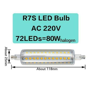 Planet Gates 72LED 8W 118MM / Yes / Cold White R7S J78 J118 Led Bulb Corn Lamp Dimmable 78mm 118mm 135mm 189mm Replace Halogen 150W 500W Floodlight Spot Light AC 220V 110V
