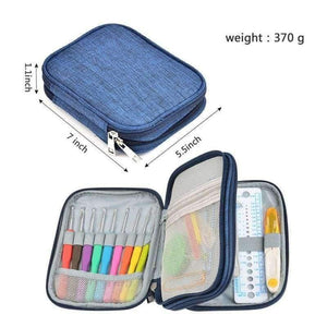 Planet Gates 72pcs Mix 21 Sizes Crochet Hooks Set Soft Rubber Handle Yarn Knitting Needle Set With Blue Case Women DIY Craft Tools Accessory