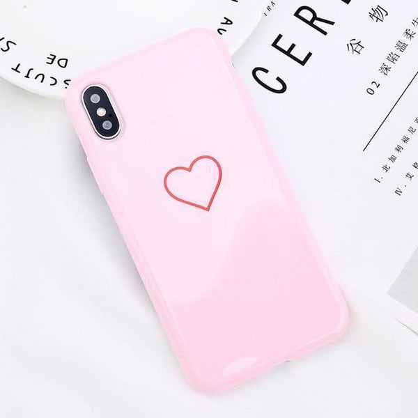 Planet Gates 7301 Pink / For iPhone X USLION Crown Phone Case For iPhone XS MAX 6 6s Plus Letter KING Back Cover Love Heart Soft TPU Cases For iPhone XR X 8 7 Plus