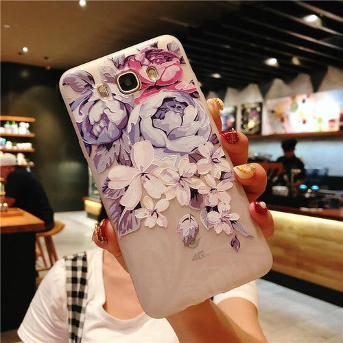 Planet Gates 7313 / For Galaxy S8 USLION Flower Phone Case For Samsung Galaxy S9 S8 Plus S7 Edge A3 A5 A7 J3 J5 J7 2017 Series Note 9 8 Clear Soft TPU Cover Cases