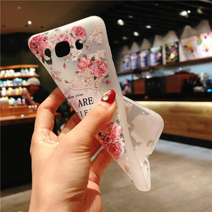 Planet Gates 7313 / For Galaxy S8 USLION Flower Phone Case For Samsung Galaxy S9 S8 Plus S7 Edge A3 A5 A7 J3 J5 J7 2017 Series Note 9 8 Clear Soft TPU Cover Cases