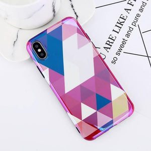 Planet Gates 7363 / For iPhone X USLION Blu-ray Laser Gradient Case For iPhone X 8 Love Heart Phone Cases For iPhone 6 6S 7 8 Plus Glossy Soft Silicon Back Cover