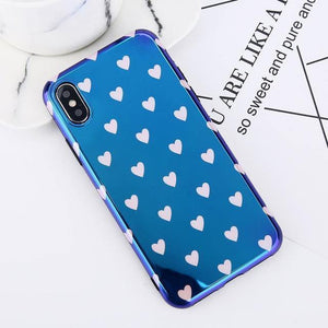Planet Gates 7364 Blue / For iPhone X USLION Blu-ray Laser Gradient Case For iPhone X 8 Love Heart Phone Cases For iPhone 6 6S 7 8 Plus Glossy Soft Silicon Back Cover