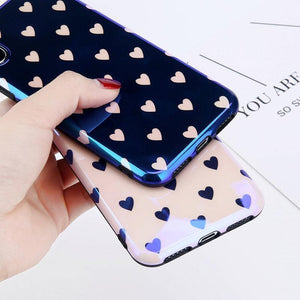 Planet Gates 7364 Pink / For iPhone X USLION Blu-ray Laser Gradient Case For iPhone X 8 Love Heart Phone Cases For iPhone 6 6S 7 8 Plus Glossy Soft Silicon Back Cover