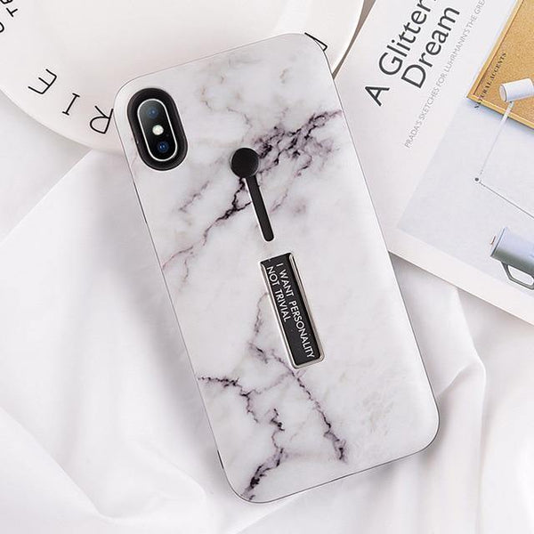 Planet Gates 7453 / For iPhone 6 6s USLION Marble Case For iPhone 7 Plus XR XS Max Hide Ring Stand Holder Phone Cases For iPhone X 8 7 6 6s Plus Hard PC Back Cover