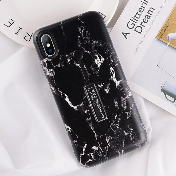Planet Gates 7455 / For iPhone 6 6s USLION Marble Case For iPhone 7 Plus XR XS Max Hide Ring Stand Holder Phone Cases For iPhone X 8 7 6 6s Plus Hard PC Back Cover