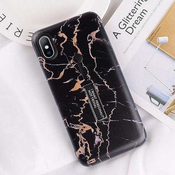 Planet Gates 7458 / For iPhone 6 6s USLION Marble Case For iPhone 7 Plus XR XS Max Hide Ring Stand Holder Phone Cases For iPhone X 8 7 6 6s Plus Hard PC Back Cover