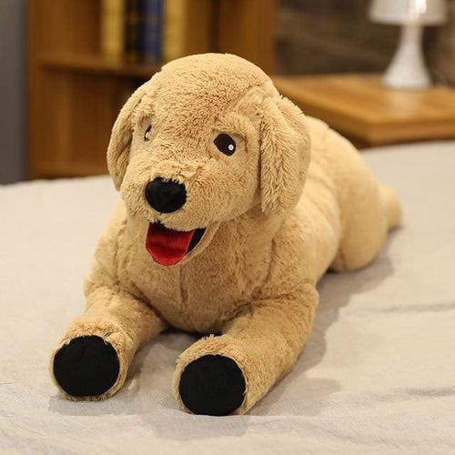 Planet Gates 75cm Cute dog plush toy life like labrador puppy soft doll stuffed real life animal lying position dog pillow kids toys birthday gift