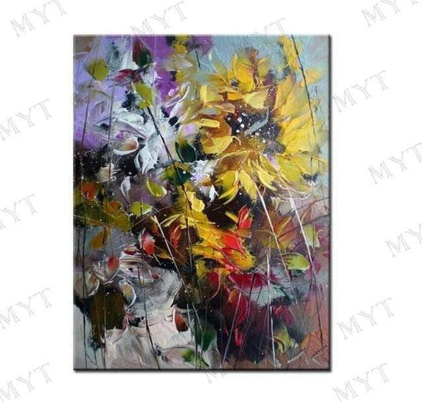 Planet Gates 75cmx120cm / No framework 5 Hand-painted Floral Purple Abstract Oil Painting Modern Wall Art Living Room No Frame Picture Home Decoration Painting