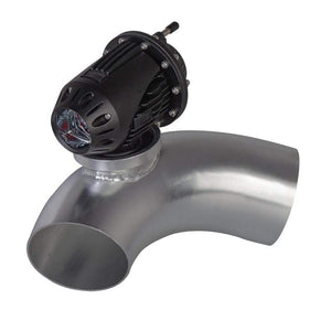 Planet Gates 75mm 90 Degree Flange Pipe+ Adjustable SSQV SQV 4 dump Blow Off Valve BOV II 2 Black / Silver