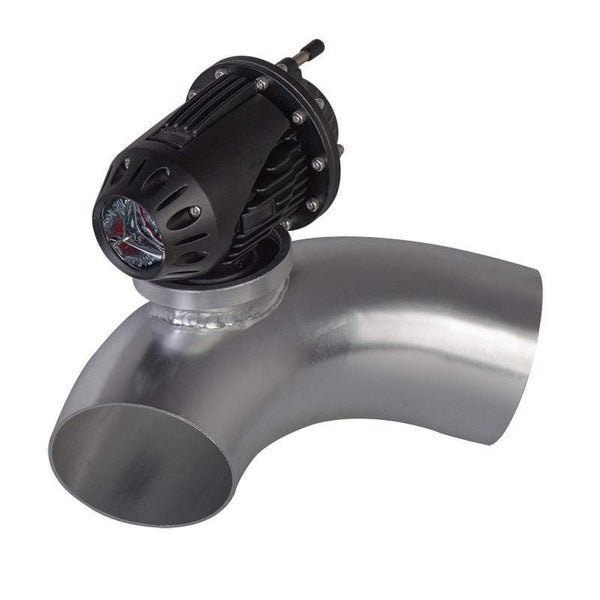 Planet Gates 75mm 90 Degree Flange Pipe+ Adjustable SSQV SQV 4 dump Blow Off Valve BOV II 2 Black / Silver