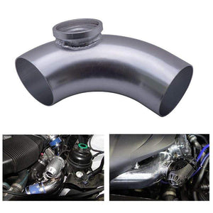 Planet Gates 75mm 90 Degree Flange Pipe+ Adjustable SSQV SQV 4 dump Blow Off Valve BOV II 2 Black / Silver