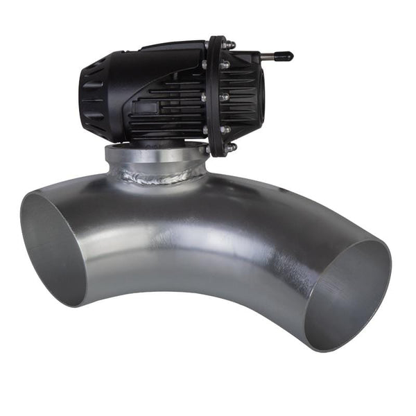 Planet Gates 75mm 90 Degree Flange Pipe+ Adjustable SSQV SQV 4 dump Blow Off Valve BOV II 2 Black / Silver