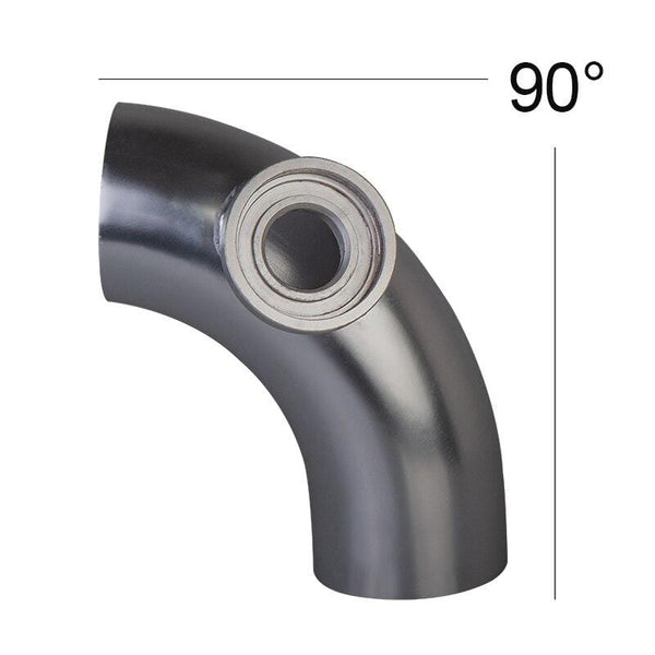 Planet Gates 75mm 90 Degree Flange Pipe+ Adjustable SSQV SQV 4 dump Blow Off Valve BOV II 2 Black / Silver