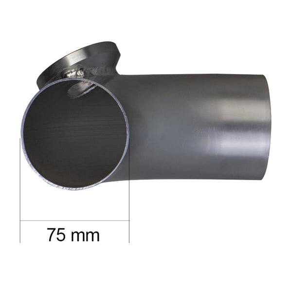 Planet Gates 75mm 90 Degree Flange Pipe+ Adjustable SSQV SQV 4 dump Blow Off Valve BOV II 2 Black / Silver