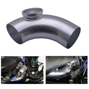 Planet Gates 75mm 90 Degree Flange Pipe+ Adjustable SSQV SQV 4 dump Blow Off Valve BOV II 2 Black / Silver