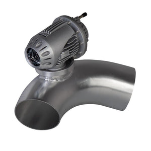 Planet Gates 75mm 90 Degree Flange Pipe+ Adjustable SSQV SQV 4 dump Blow Off Valve BOV II 2 Black / Silver