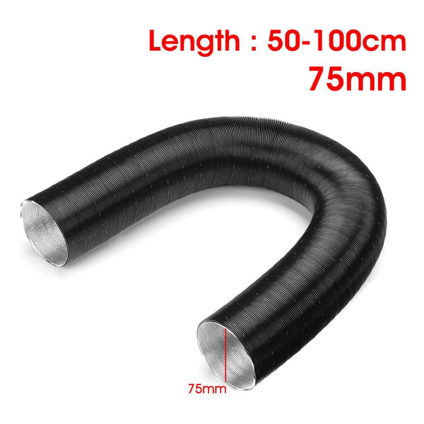 Planet Gates 75mm Heater Duct Hose Pipe Air Vent Outlet For Diesel Parking Heater +2 Pcs Hose Clip Hot/Cold Air Ducting For Diesel Heater
