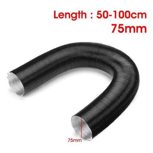 Planet Gates 75mm Heater Duct Hose Pipe Air Vent Outlet For Diesel Parking Heater +2 Pcs Hose Clip Hot/Cold Air Ducting For Diesel Heater