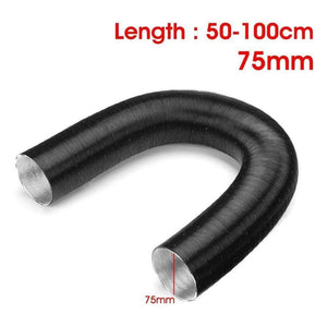 Planet Gates 75mm Heater Duct Hose Pipe Air Vent Outlet For Diesel Parking Heater +2 Pcs Hose Clip Hot/Cold Air Ducting For Diesel Heater