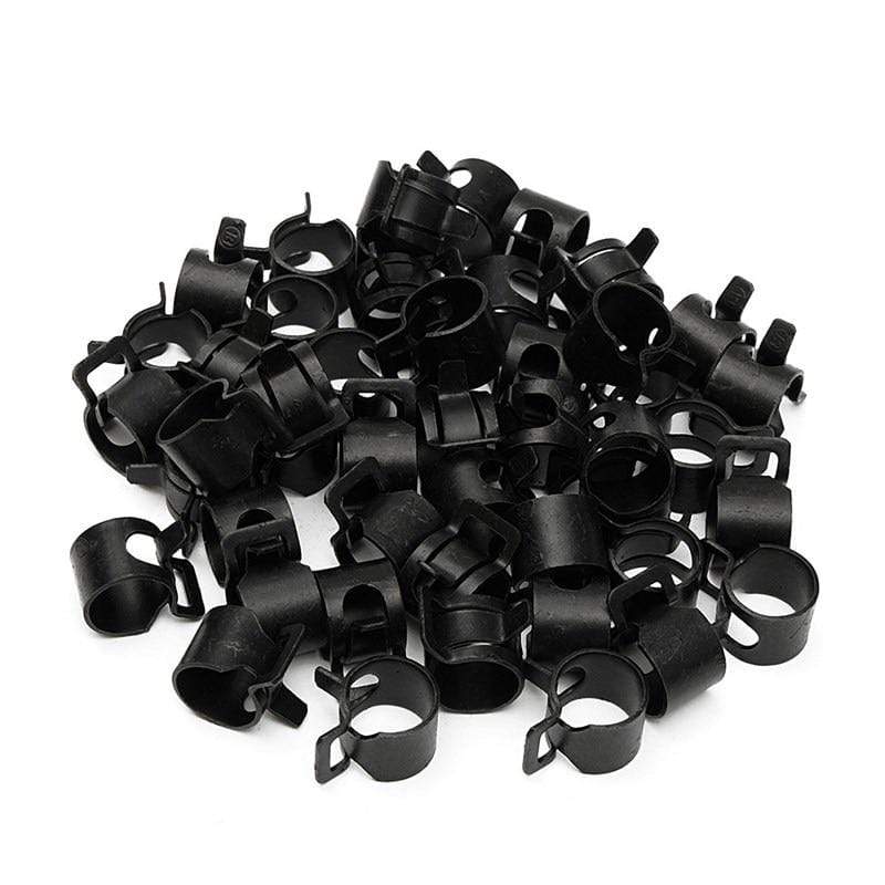 Planet Gates 75Pcs/set 6-10mm Q673B Vacuum Spring Fuel Clip Oil Water Hose Pipe Tube Clamp Black Assortment Kit