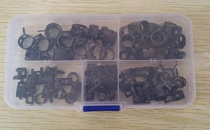 Planet Gates 75Pcs/set 6-10mm Q673B Vacuum Spring Fuel Clip Oil Water Hose Pipe Tube Clamp Black Assortment Kit