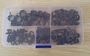 Planet Gates 75Pcs/set 6-10mm Q673B Vacuum Spring Fuel Clip Oil Water Hose Pipe Tube Clamp Black Assortment Kit