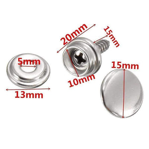 Planet Gates 75pcs/set new Snap Fastener Stainless Canvas Cap Screw Kit high quality accessory parts suitable For Tent Boat Marine