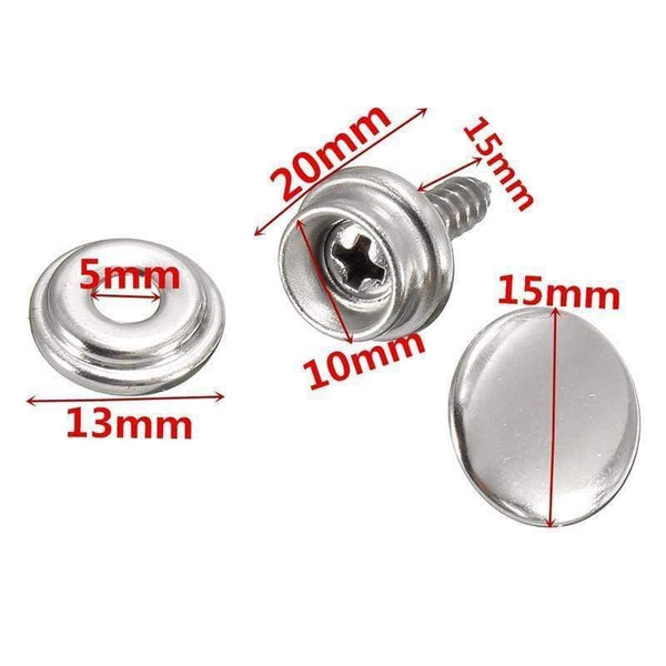 Planet Gates 75pcs/Set New Snap Fastener Stainless Canvas Cap Screw Kit High Quality Accessory Parts Suitable For Tent Boat Marine