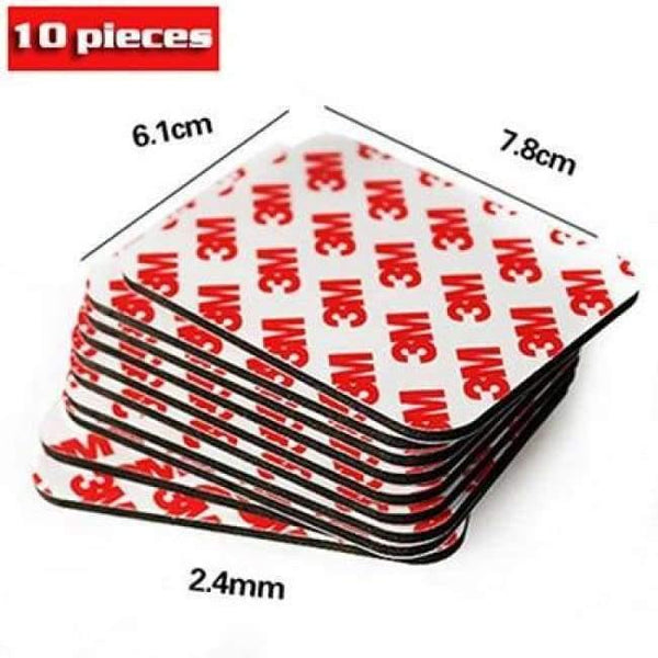 Planet Gates 78mm61mm2.4mm 10pcs 3M Strong Double Sided Adhesive Acrylic Foam Tape Two Sides Mounting Sticky Tape Free shipping