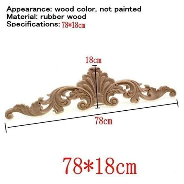 Natural Oak Wood Carved Applique Furniture Decorative Figurine Miniatures Model Home Decoration Accessories - Planet Gates