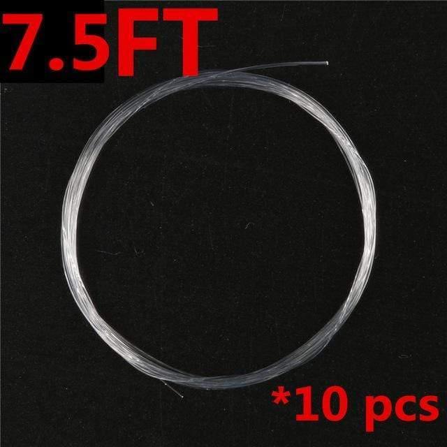 Planet Gates 10 Pieces Tapered Leader  Fly Fishing Line 9ft / 12ft / 15ft 0X-7X Nylon Fly Fishing Leader Clear