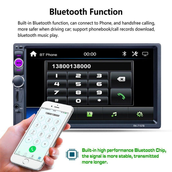 Planet Gates 7inch  2DIN Car Bluetooth MP5 Player Rear View Camera FM / AM / RDS / BT Steering Wheel Control Car Radio Media Player