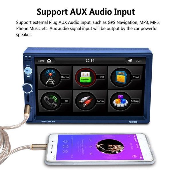 Planet Gates 7inch  2DIN Car Bluetooth MP5 Player Rear View Camera FM / AM / RDS / BT Steering Wheel Control Car Radio Media Player