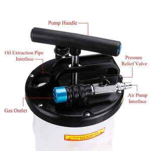 Planet Gates 7L Manual/Pneumatic Fluid Extractor Oil Transfer Pump Engine Diesel Fuel Tank Car Truck Boat Portable Vacuum Fluid Extractor Kit