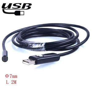 Planet Gates 7MM 2M usb endoscope endoscoop Camera 6 LED Underwater Borescope Industrial Inspection camera Micro-cameras For Windows PC