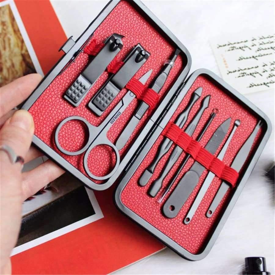 Planet Gates 7pcs 7/10/15PCS/set Nail Art Manicure Tools Set Nails Clipper Scissors Tweezer Knife Manicure Sets Case For Nail Manicure