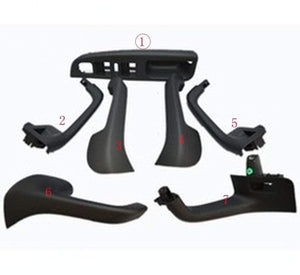 Planet Gates 7PCS Black Interior Handle Door Grab window switch Bezel cover For VW Volkswagen Golf 5 GTi MK5 Jetta inner armrest 1K0 868 040B