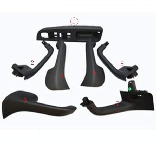 Planet Gates 7PCS Black Interior Handle Door Grab window switch Bezel cover For VW Volkswagen Golf 5 GTi MK5 Jetta inner armrest 1K0 868 040B
