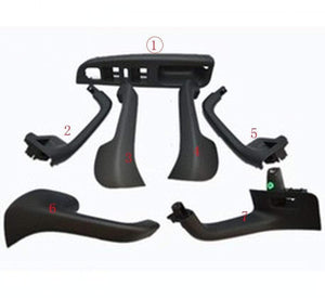 Planet Gates 7PCS Black Interior Handle Door Grab window switch Bezel cover For VW Volkswagen Golf 5 GTi MK5 Jetta inner armrest 1K0 868 040B