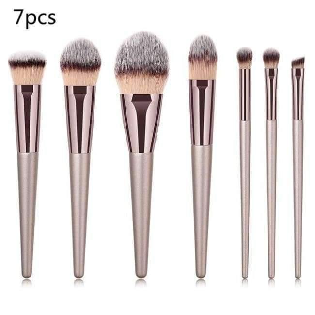 Planet Gates 6PCS-1 Champagne Makeup Brushes Set For Foundation Powder Blush Eyeshadow Concealer Large Make Up Brush Cosmetics Beauty Tool 25