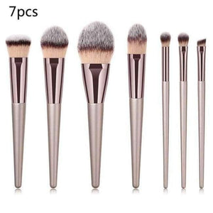 Planet Gates 7PCS Champagne Makeup Brushes Set For Foundation Powder Blush Eyeshadow Concealer Large Make Up Brush Cosmetics Beauty Tool 25