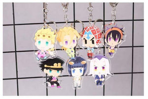 Planet Gates 7PCS(KEY CHAINS Jojos Bizarre Adventure Giorno Narancia Mista Buccellati Abbacchio Fugo Yoshikage Kira Rohan Kishibe Josuke plush toy doll