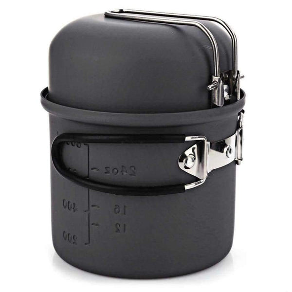 Planet Gates 7pcs Outdoor Camping Cooking Set Portable Stove Camping Cookware Pots Bowl Cooker Stove Picnic BBQ Travel 1-2Person