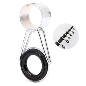 Planet Gates 7Pcs Telescopic Fishing Rod Guides Top Ring Set Raft Fishing Repair Accessories Fishing Rod Building Repair Raibow Eye Line Ring