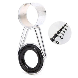 Planet Gates 7Pcs Telescopic Fishing Rod Guides Top Ring Set Raft Fishing Repair Accessories Fishing Rod Building Repair Raibow Eye Line Ring