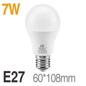 Planet Gates 7W E27 / Studená bílá [MingBen]LED žárovky E27 E14 220V žárovka Smart IC Reálný výkon 3W 5W 7W 9W 12W 15W 18W Vysoký jas Lampada LED Bombilla
